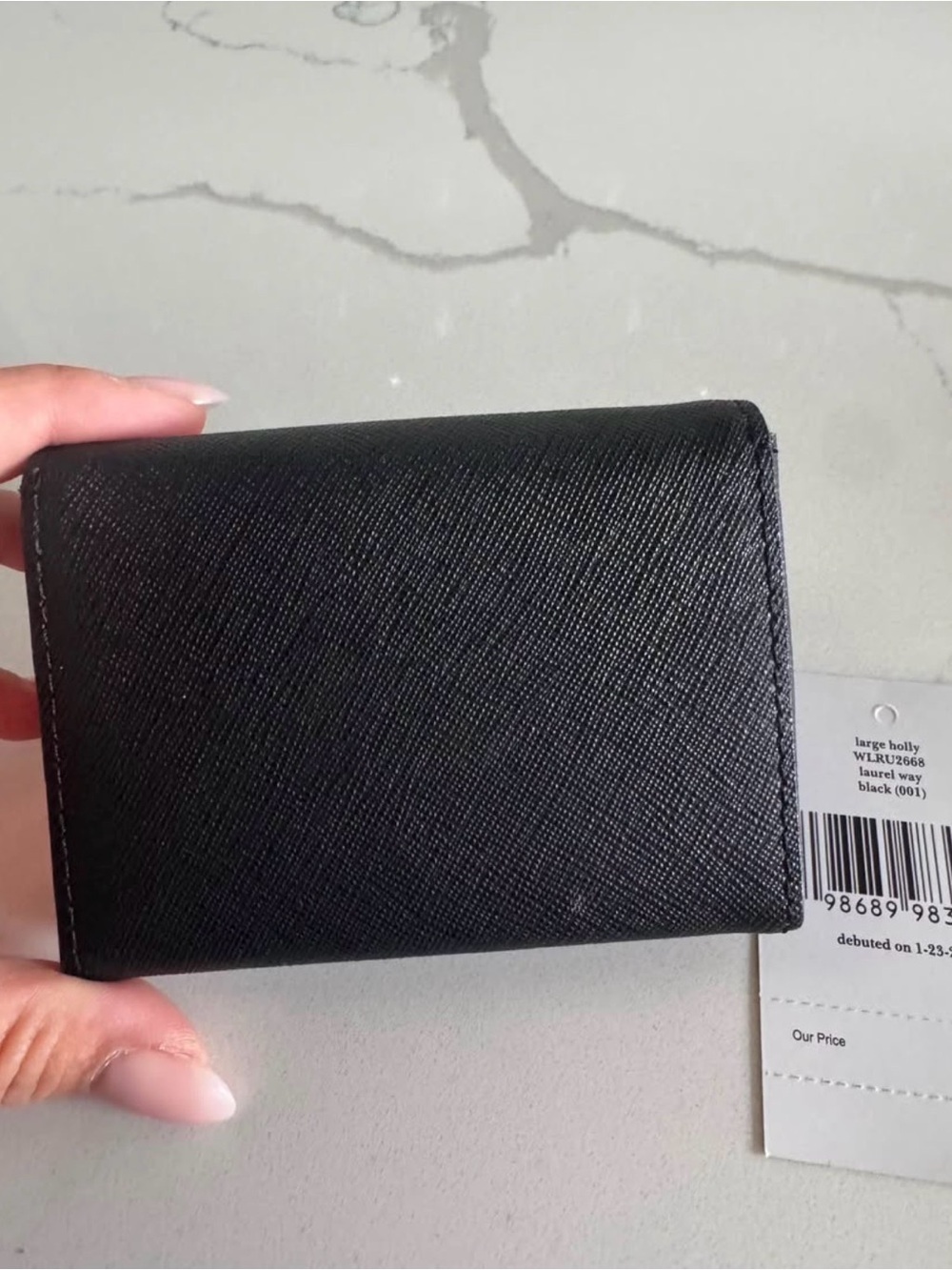kate spade black Saffiano leather bifold wallet - Picture 3 of 4